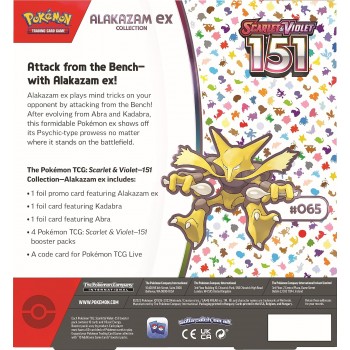 Pokémon TCG: Scarlet & Violet 151 Alakazam Ex box rinkinys (anglų k.)